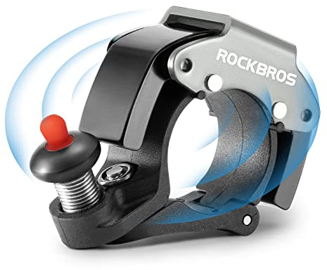 ROCKBROS Cykeldörrklocka, Mini Dold Dörrklocka, Hornvolym 100db, 22 mm Styre, Lämplig för Cyklar, Landsvägscyklar, MTB, Cykeltillbehör