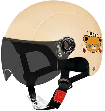 ACMEDE Casque Ouvert Classique, Demi-Casque avec Pare-Soleil Casque Velo Casque Bol Anti-Choc Casque Skate pour Trottinette, BMX, Skateboard, Vélo électrique, Scooter Casques, Taille unique, Marron