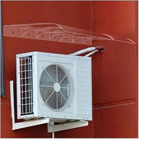 AFGZQ Toldo Invisible For Ventanas Protección UV Ventana Policarbono Transparente Cubierta Silenciosa Refugio Lluvia, for Patio Jardín Exterior (Size:50x40cm/20x16in)