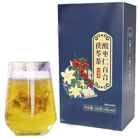 160g Bustina Di Tè Verde Biologico Profumato Da Il Tè Ai Fiori Di Poria Cocos Sour Zaoren Migliora Il Sonno E Calma I Nervi La Bustina Di Tisana Miscelata Aiuta La Digestione (2pcs)