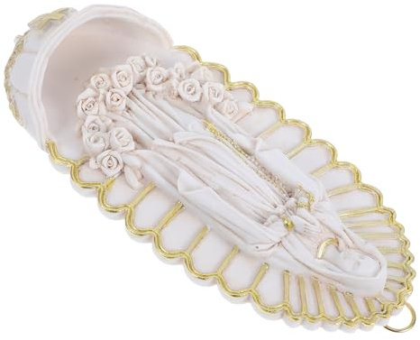 ULDIGI Statue catholique de Notre-Dame de Lourdes : bénitier d'entrée d'eau bénite figure bénite porte-souvenir religieux pour première communion mur maison confirmation