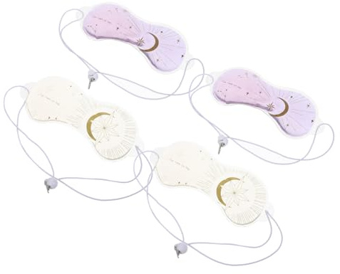 Gogogmee 4 pièces Lot de Coussins de Glace Rafraîchissants pour Yeux Masques Oculaires Réutilisables Apaisants pour Fatigue et Poches Gel Froid Dété