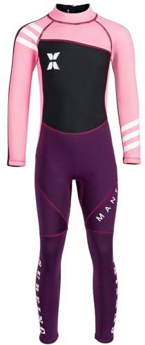 Kids Wetsuit for Boys Girls 2.5mm Neoprene Back Zip Full Length | 2.5mm Neoprene Full Length Wetsuit UV Protection for Diving Surfing Snorkelling Swim Lessons