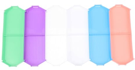 SUPVOX Bandejas para Mezclar Cuentas 6 Piezas, Caja Plegable para Herramientas de Arte Gemas de Imitación, Bandeja de Almacenamiento Resistente para Manualidades y Pintura de Mosaicos