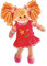 Heless 300 - Stoffpuppe Mädchen Nele mit feschem Kordkleid und Ringelshirt, ca. 22 cm große Weichpuppe zum Kuscheln, Spielen und Liebhaben