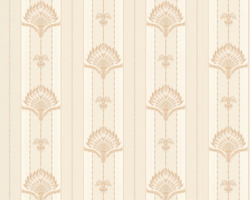 A.S. Creation 892546 mönstertapet Hermitage 8, beige/metall/vit