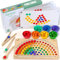 MARAYAN Montessori Spielzeug ab 3 Jahre : Holz Pädagogisches Steckspiel, Puzzle, Geschicklichkeitsspiele - Lernspielzeug & Gemeinschaftsspiele für Kinder, Kreatives Kindergeschenk