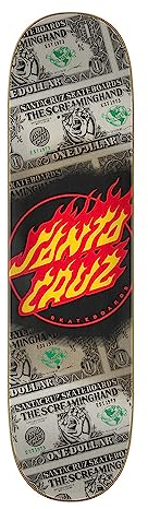 Santa Cruz Skateboard deck Dollar Flame Dot 7 Ply 8.0 x 31.60 SCR-SKD-2410