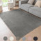Ceneco Kurzflor Teppich, Waschbare Teppich Wohnzimmer, Weiche Teppiche, rutschfeste Waschbarer Teppiche, Bereich Tepich Schlafzimmer, Dünner Teppisch Kinderzimmer (Dunkelgrau, 60×120cm)