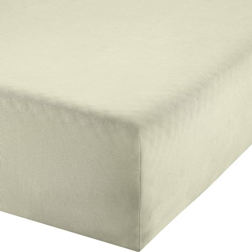 Erwin Müller Boxspring-Spannbettlaken Murnau Single-Jersey - Natur Größe 180x200 cm - 200x200 cm - bis 35 cm Höhe geeignet, atmungsaktiv, strapazierstark