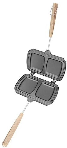 Cabilock Padella Antiaderente Bifacciale Per Cottura Veloce Padella Per Friggere Le Uova e Sandwich Utile Stampo Per Pane e Dessert Facile Da Pulire e Resistente