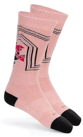 KADVA SKIO Kinder Thermosocken Größe 37/39 aus Merinowolle Warme und atmungsaktive Skisocken extra warm für den Winter Hohe Konstruktion schützt vor Abrieb in Skischuhen Farbe Pink