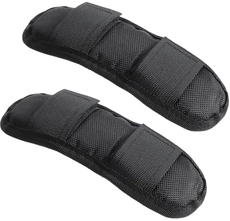 SSKHE 2 Pack Almohadillas de hombro universales negras, almohadilla de hombro extra gruesa, almohadilla de repuesto extraíble para reducir el estrés en los músculos del hombro.