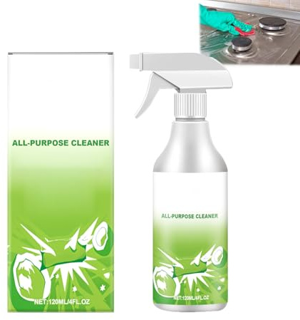 Spray detergente multiuso per rimuovere le macchie ostinate da lavelli e cucine, forte sgrassante, spray detergente multiuso per cucine, piani di lavoro, forni ed elettrodomestici, profumo fresco (1