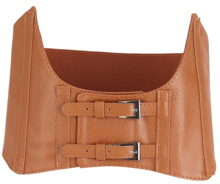 ITRHJTGP Korsettbälte för Kvinnor Flera Färger Underbyst Korsett Dambälte För Kvinnlig Sling Elastiska Gummibälten Band Smoking For Halloween Coat, Ljusbrun, XL 96cm