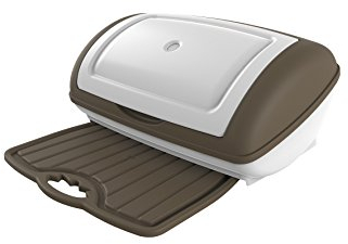 Bama 10431 Portapane con Tagliere Estraibile, Plastica, Beige, 41 x 28 x 19 cm