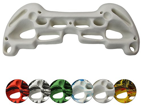 ALPIDEX Trainingsboard Griffbrett 48/32,5 x 20 x 7,5 cm Hangboard Fingerboard Griffboard - weiß