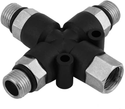 Compresor de aerógrafo a manguera de aerógrafo adaptador divisor conector 1/8 BSP de 3 vías