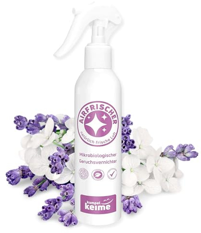Airfrischer Lufterfrischer Spray und Geruchsneutralisierer für Räume - Mikrobiologisches Raumspray mit Lavendel Raumduft - Frische für Bad, Küche und Haushalt