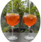Topkapi Elite Lot de 6 verres à cocktail Amalfi XL I 13 pièces I Lot de 6 verres en cristal sans plomb I spécialement conçus pour Aperol Spritz/Campari Amalfi I avec 6 pailles en verre I 680 ml