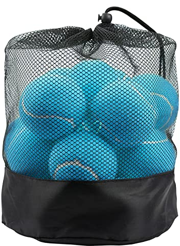 Tebery 20 Stück Tennisbälle, Tennisballmit Netz-Tragetasche, für Training, Spiele, Tennis-Unterricht, Blau
