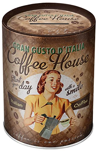 Nostalgic-Art Tirelire rétro, 1 l, Coffee Fund – Idée de Cadeau pour Amateurs de café, Boîte à Billets en métal, Tire-Lire en Fer-Blanc