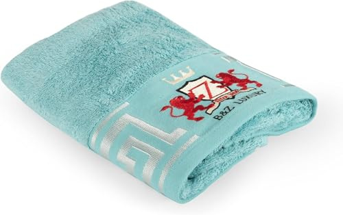 B&Z Luxury Asciugamano da bagno 50x100 cm in Bamboo 500gr | Super Morbido Assorbente Resistente | Asciugamani Spugna Viso Mani Capelli | Ospiti Spa Palestra (Turchese, 1 Viso)