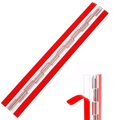 Acrylic Hinges Clear Plastic Hinges, Continuous Piano Hinge Self Adhesive Folding Hinge Tools for Cabinet Drawer Furniture DIY Display Stand 300x45mm