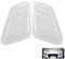 WeFoonLo Decorativo Car Flow Aspirazione Copertura Universale Hood Scoop Body Kit, 2 Pack Auto e Camion Vent Accessori ABS Esterno Adesivo Lucido (Bianco)
