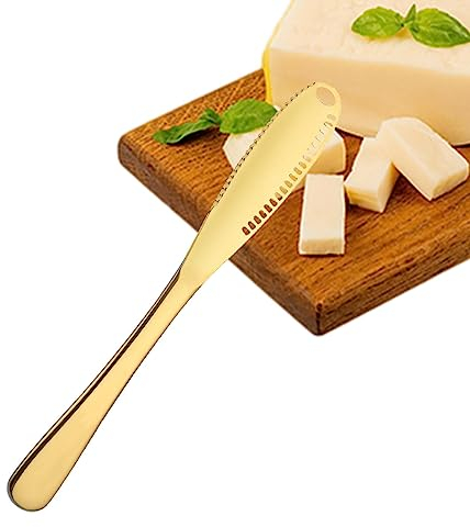 Yusheng Raschietto per, Spalmatore per Sandwich, Coltello da tavola Design ergonomico, Design a Fessura Piccola e Finitura levigante Ideale per Tagliare Formaggio, Freddo, Verdure, Pane