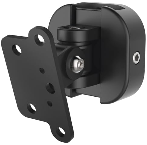 Hama Lautsprecher Wandhalterung (neigbar, schwenkbar, Boxen Wandhalterung universal, für Lautsprecher mit Schraubgewinde, bis 5 kg, passend z.B. für Surround Speaker, Bluetooth Lautsprecher) schwarz