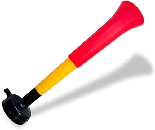 FUN FAN LINE Confezione da 10 Trombe Vuvuzelas Personalizzabili - Puoi combinare fino a 3 colori in Bocchino, Corpo e Punta - Calcio, Concerti ed Eventi Sportivi - 120 DB di Rumore