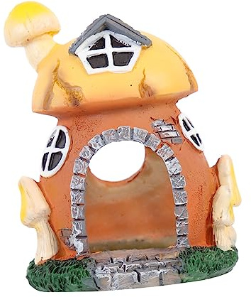 SUPVOX Décoration de Poisson Résine pour Aquarium Maison de Champignon avec Cachette pour Crevettes et Poissons Accessoire et Durable pour Aménagement Aquatique