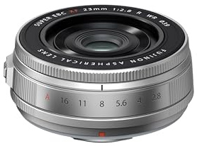 Fujifilm FUJINON XF23mmF2.8 R WR Silver, Obiettivo 23mm, f/2.8, Resistente alle Intemperie, Attacco X Mount, Argento