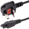 StarTech.com 2m Laptop Power Cord - 3 Slot for UK - BS-1363 to C5 Clover Leaf Power Cable Lead