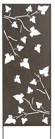 Nortene 2012059 Panneau en métal avec Motif Floral Marron 0,6 x 1,5 m
