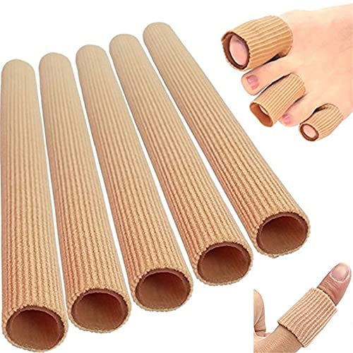 5 Stück Silikon Zehenschutz Schlauchbandage Fingerbandage Fingerschutz Gel Zehenpolster 15x2cm