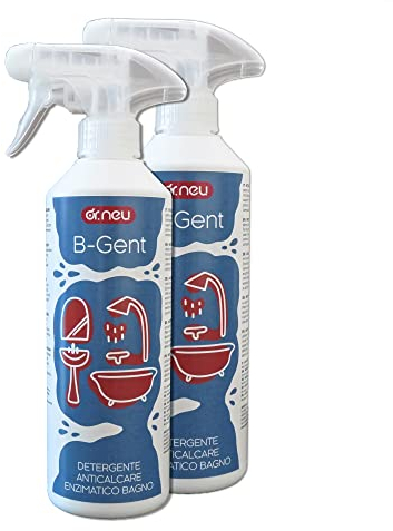 B-Gent2 Dr.Neu Detergente Anticalcare Enzimatico per igiene e pulizia del Bagno. Adatto a Marmo e Pietre Naturali. 500 ml x 2 pezzi.