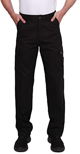 Mirabella Health & Beauty Hercules Cargo arbetsbyxor för män, Svart, 32W