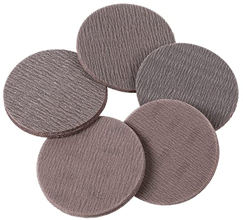 UPWOOD 50PCS 150mm 6 Inch Mesh Sanding Discs 80 120 180 240 320 Grit | Hook&Loop, Dust Free Anti-Blocking Net Sandpaper Sheets for Car Body, Wood, Metal, Plastic, Paint, to All 150 mm Sanders