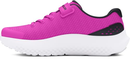 Under Armour UA GPS Surge 4 AC Zapatillas para Correr con Malla Transpirable para niña, Deportivas de niña para educación física, Color Magenta vívido/Negro/Rosa Estelar