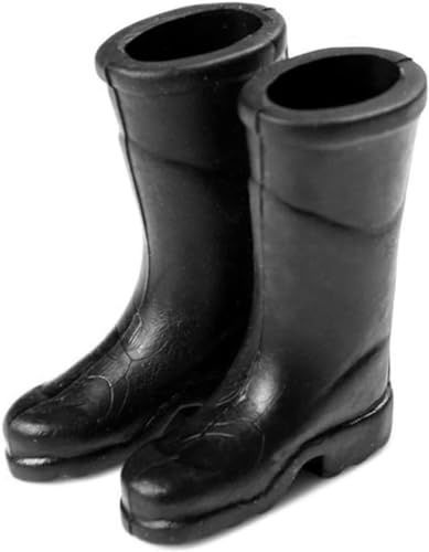 1 Pair Black Miniature Rain Boots Miniature Rain Boots 1:12 Scale Mini Plastic Rain Shoes Dollhouse Accessories Black Doll Rain Boots, Dollhouse Boots, Mini Doll Boots, Cute Mini, Accessories