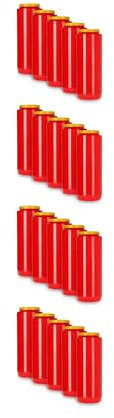 KRISTEN Bougie de neuvaine 9 jours – 216 heures de combustion – Rouge – Lot de 20 pièces – Pack économique – Bougie funéraire, bougie commémorative