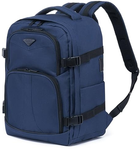 Flight Knight 40x30x20cm Ryanair Wizz Air Free Carry On Underseat Backpack Bag for Travelling USB Port Padded Comfortable Rucksack - Carry On Luggage For easyJet, Ryanair. BA, Jet2 & Many More!