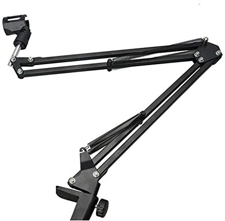 Msuiiixcccc Professinoal Broadcasting Live Mic Stand Microphone Scissor Arm Suspension Boom Mount Shock Holder Studio Sound for PC Desktop