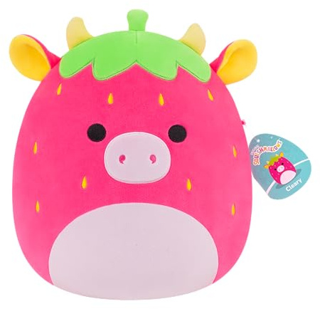 Squishmallows SQCR08584 - Cleary die Erdbeerkuh 30 cm, offizielles Jazwares Plüsch, superweiches Kuscheltier