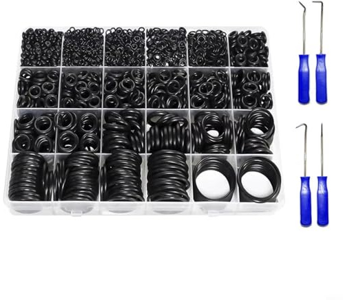 TONIXY 1020 juntas tóricas, juego surtido de juntas tóricas de goma para reparación de aire acondicionado automotriz, sellado de motor de automóvil, proyectos de fontanería DIY (1020 piezas con