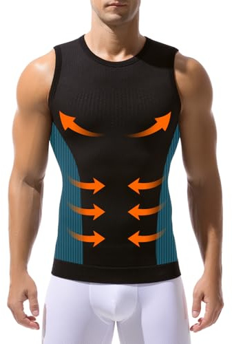 Arjen Kroos Mens Compression Vest Slimming Body Shaper Muscle Tank Top