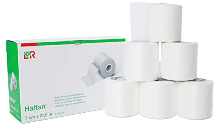 Generisch 6er-Pack Haftan Schaumstoffbinde 7cm x 27,5m zum Fixieren