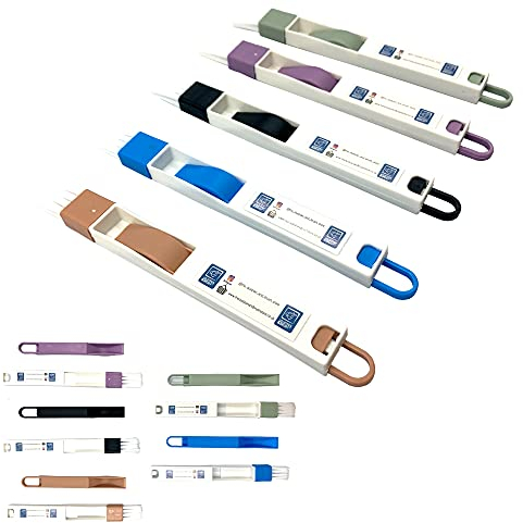 Small Cleaning Brush Tool Set Mini Dustpan And Brush Set - Brushes For Cleaning Difficult To Reach Areas In Your Home Such As Keyboard Blinds Door & Window Sill Sliding Tracks Gap (5 Colour Pack)